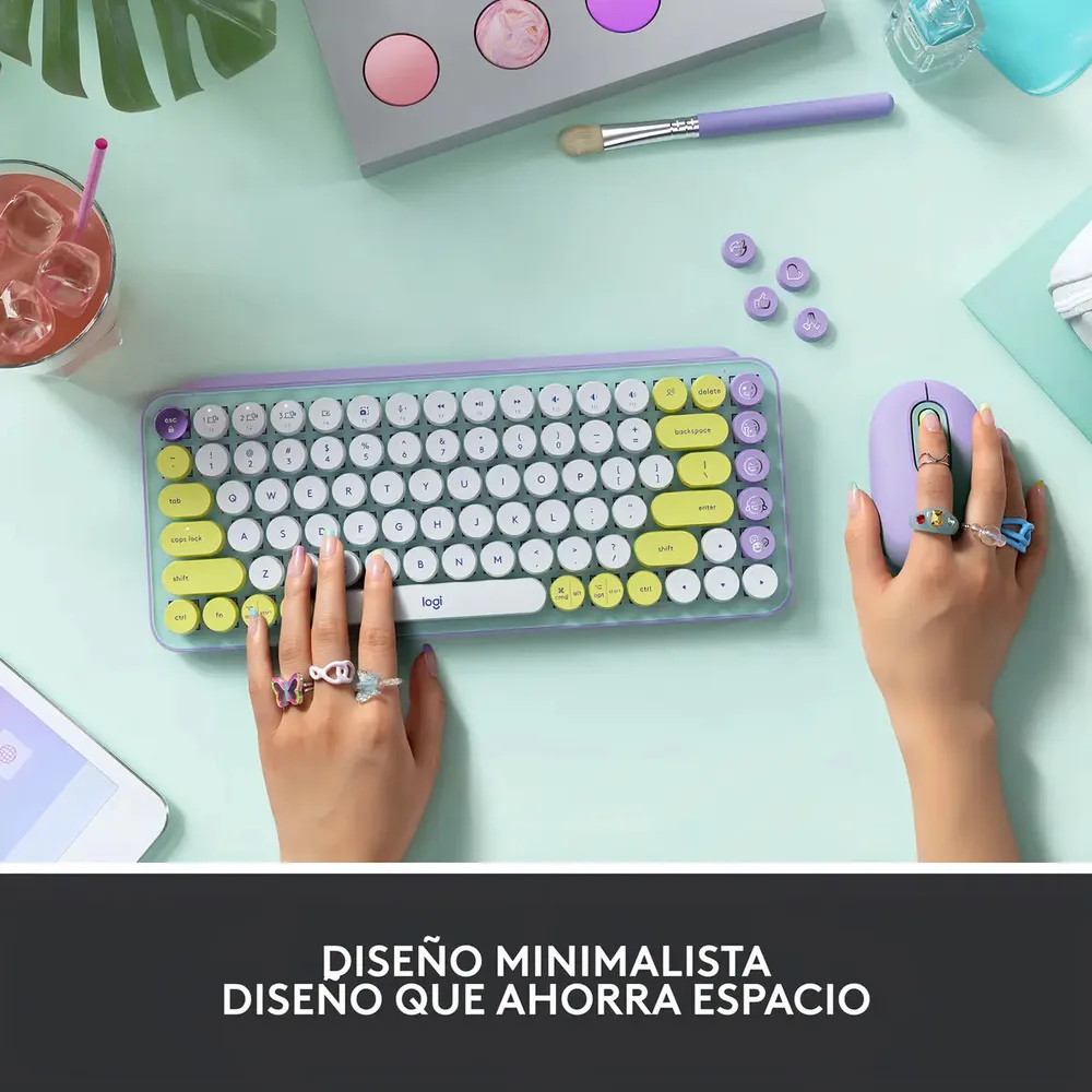 Teclado Mecanico Logitech Pop Keys Español Inalámbrico Daydream Español Latinoamérica - Imagen 7