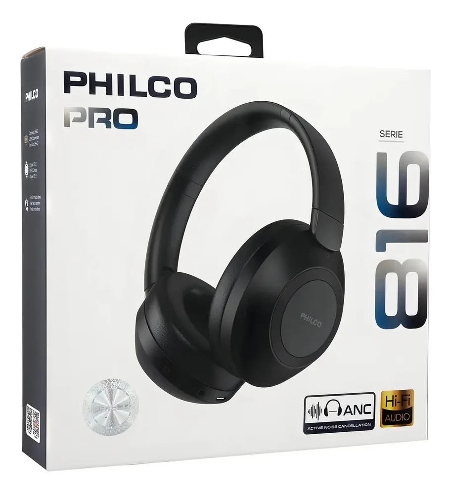 Audífono Bluetooth Philco Pm816 Con Cancelación De Ruido Negro - Imagen 6