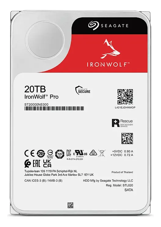 Disco Duro Interno Seagate 20tb 7200rpm 3.5 Ironwolf Pro Negro - Imagen 3