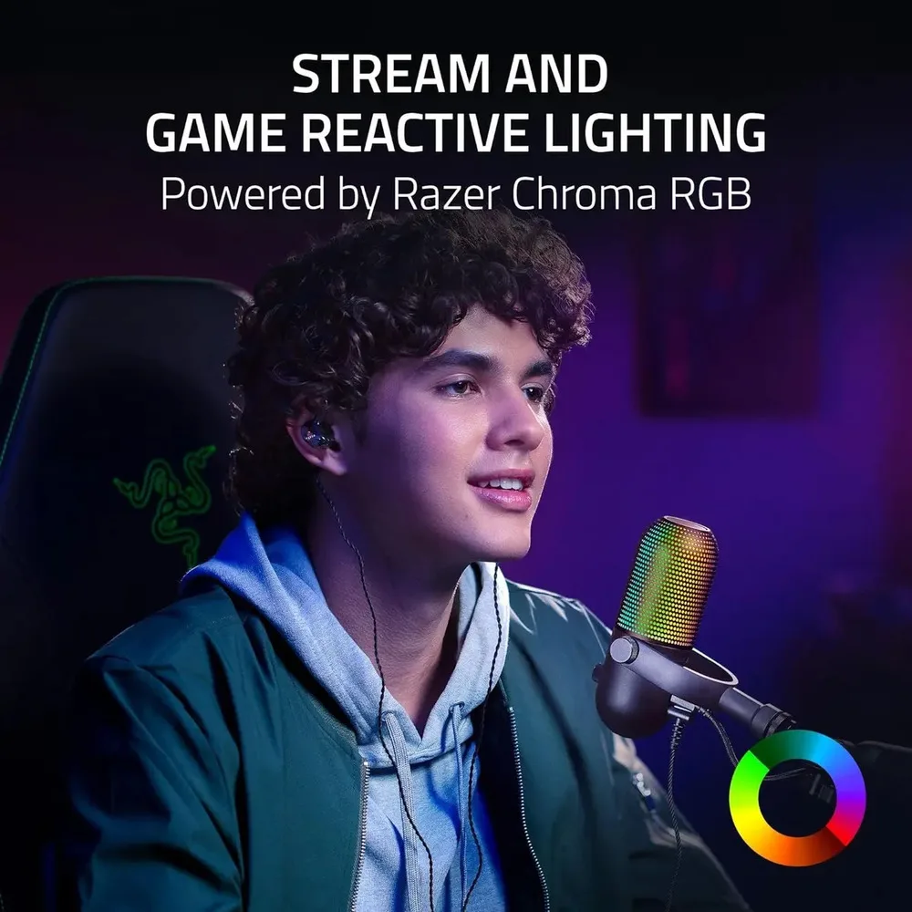 Micrófono Razer Seiren V3 Chroma - Rgb Usb Color Negro - Imagen 3