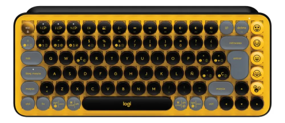 Teclado Mecanico Logitech Pop Keys Amarillo Español Blast Español Latinoamérica